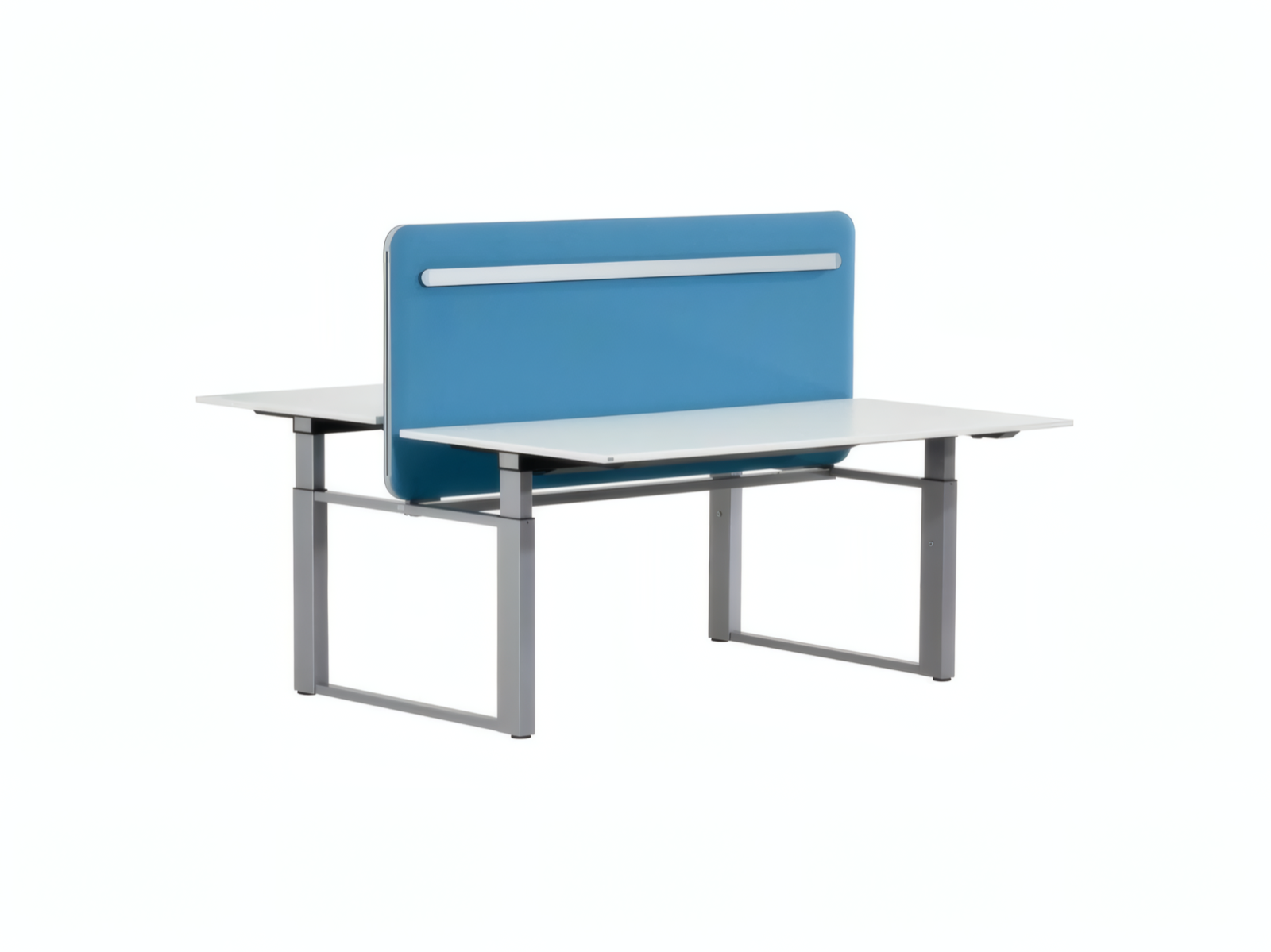Sedus Temptation Twin Bench Weiß mit Akustik-Trennwand