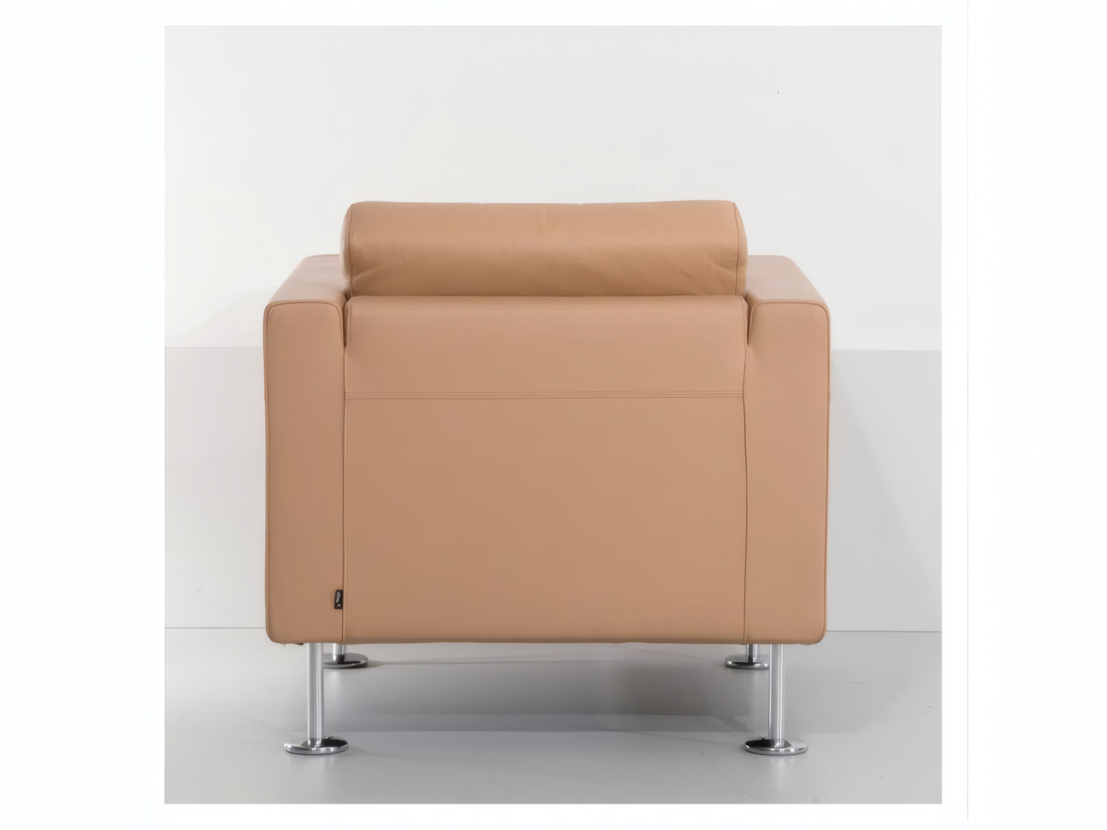 Vitra Park Loungesessel Leder Beige – Bild 6